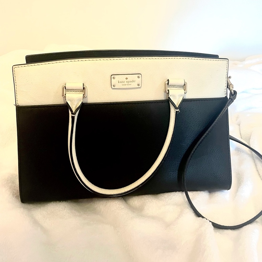 Large Kate Spade Black and White Purse